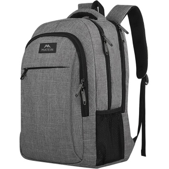 MATEIN Slim Laptop Backpack Anti-Theft Business Travel Backpack – Grey