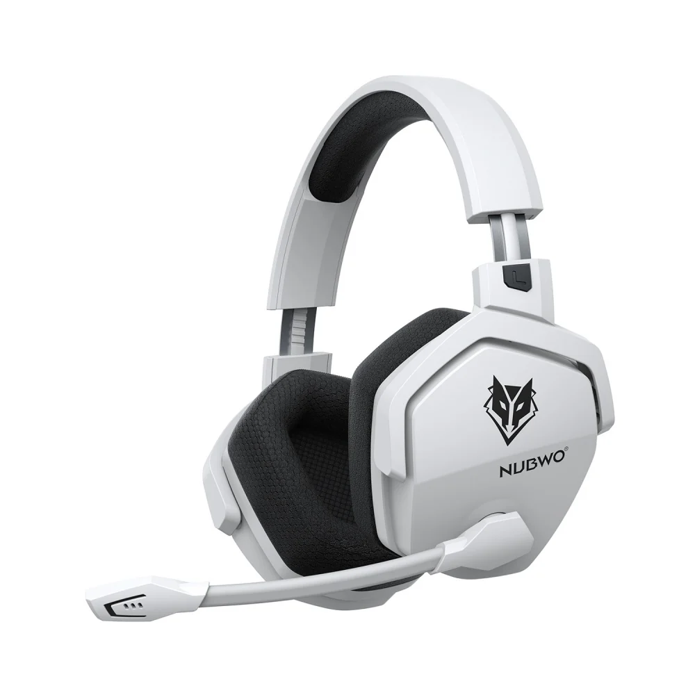 NUBWO G06 100H Battery Dual Wireless Gaming Headset - White