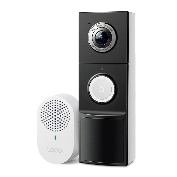 Tapo TD25 2K 5MP Battery and Wired Video Doorbell with Chime