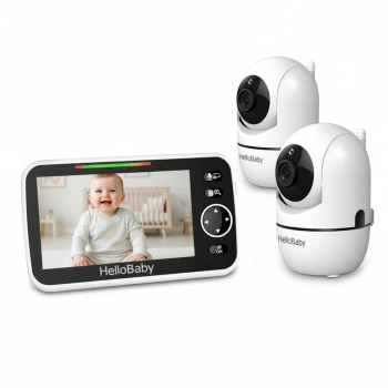HelloBaby HB6550 5 Inch Video Baby Monitor with 2 Cameras