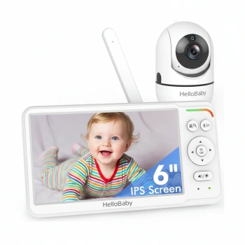 HelloBaby HB6560 6 Inch Video Baby Monitor with 1 Camera