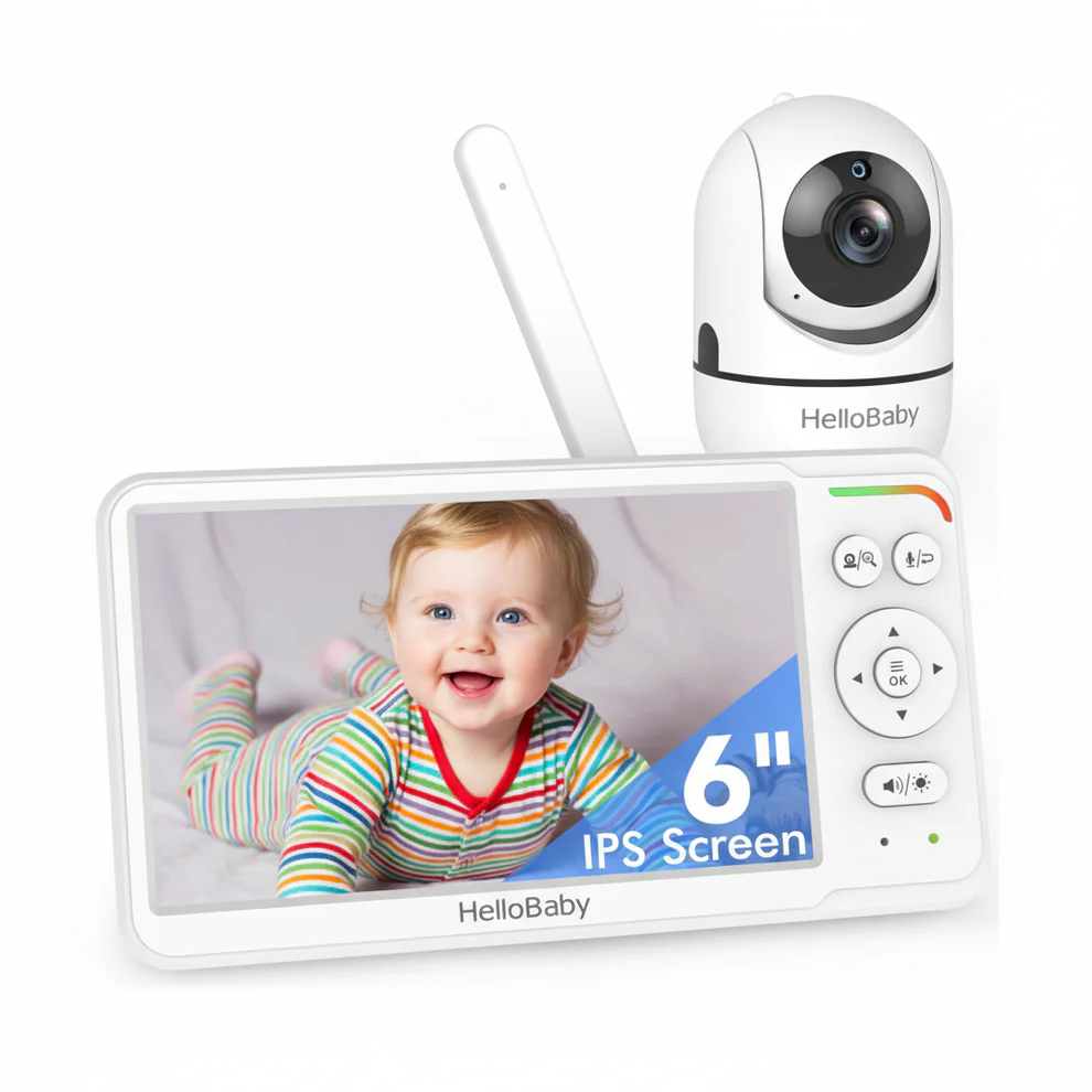 HelloBaby HB6560 6 Inch Video Baby Monitor with 1 Camera